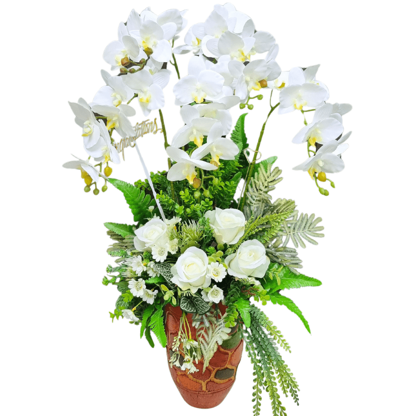 แจกันดอกกล้วยไม้ปลอม